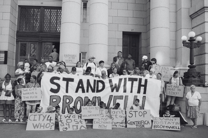 People outside of court